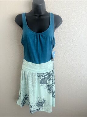 NWT Turquoise Roxy Beachy Racerback Dress Large